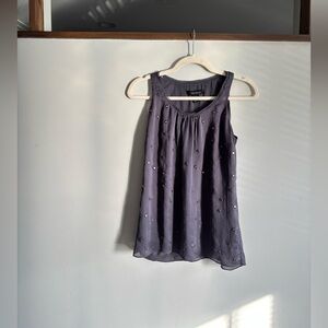 White House Black Market Purple Sleeveless Top